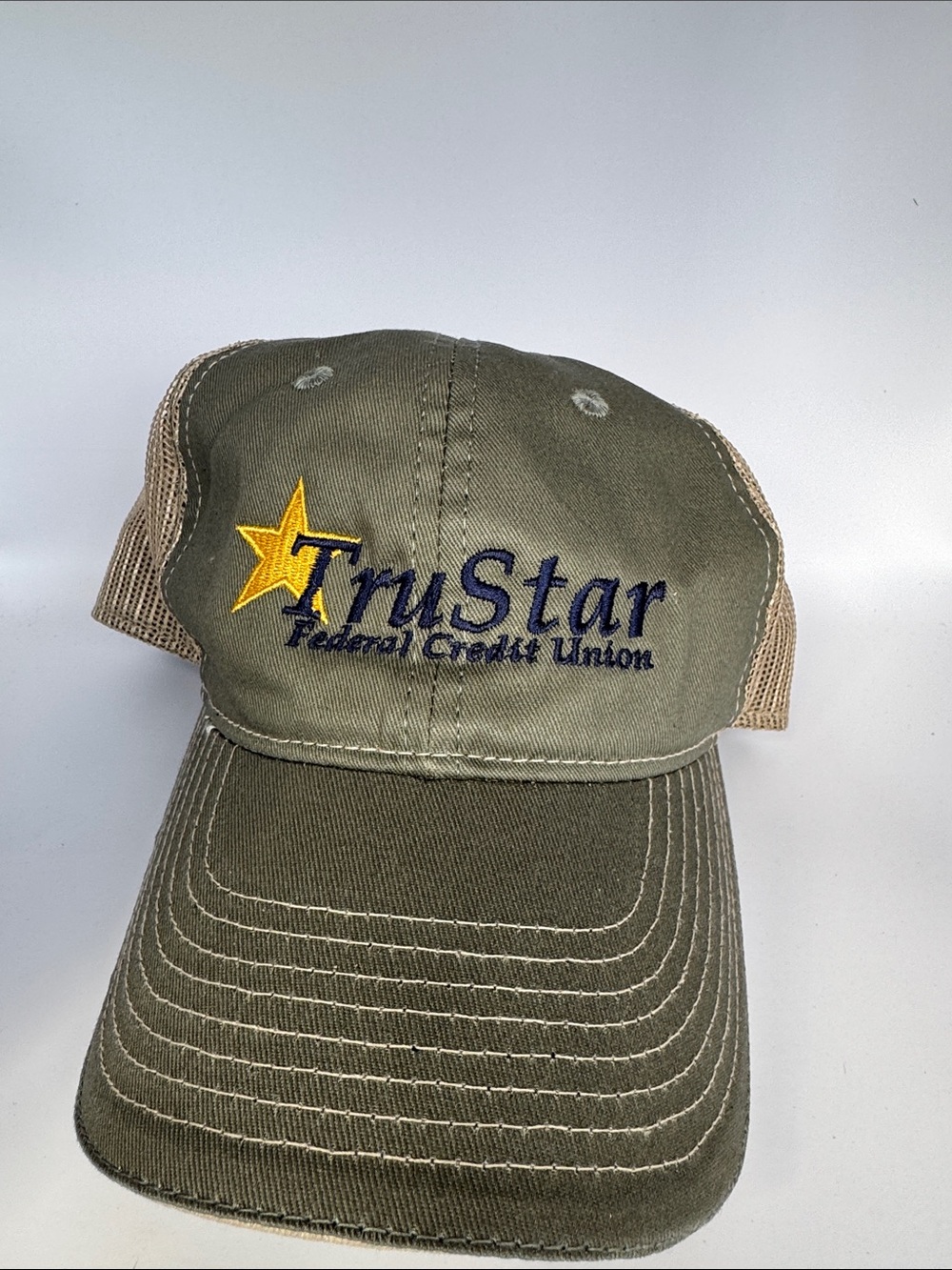 TruStar Federal Credit Union Olive Green Mesh-Back Baseball Cap